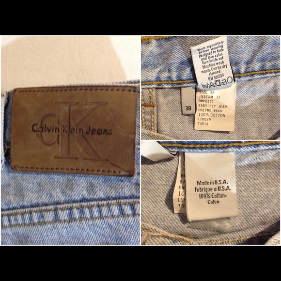 Men's Size 38 Vintage Calvin Klein Easy Fit Jeans - Picture 4 of 4